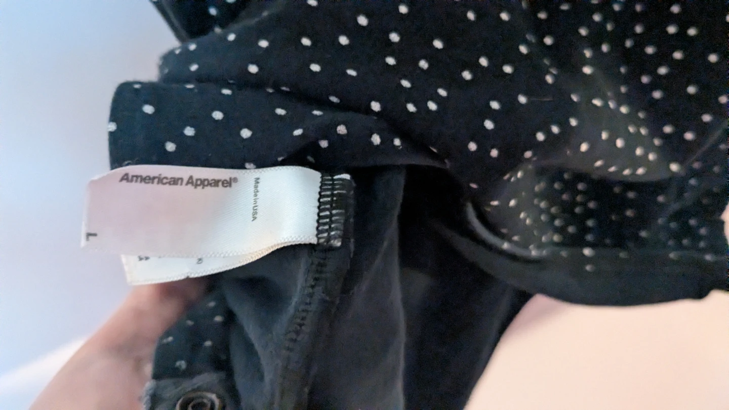 American Apparel Black Polka Dot Bodysuit - photo 4