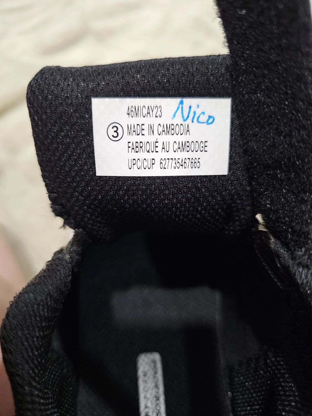 Athletic Works Kids Black Running Shoes Size 3 - photo 2