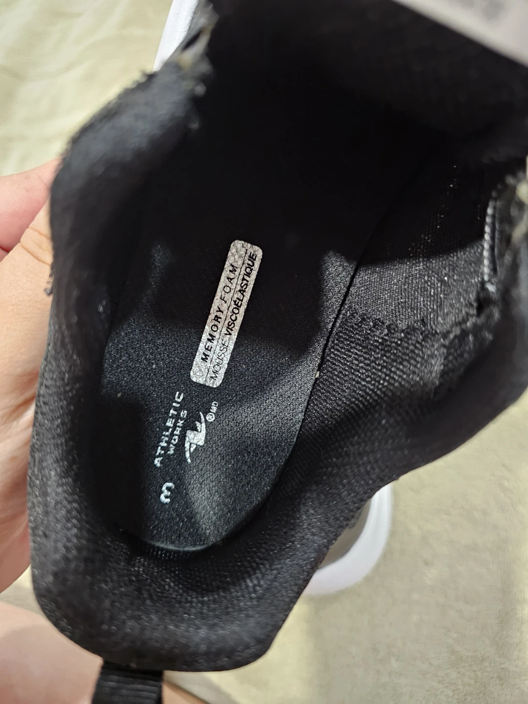 Athletic Works Kids Black Running Shoes Size 3 - photo 4