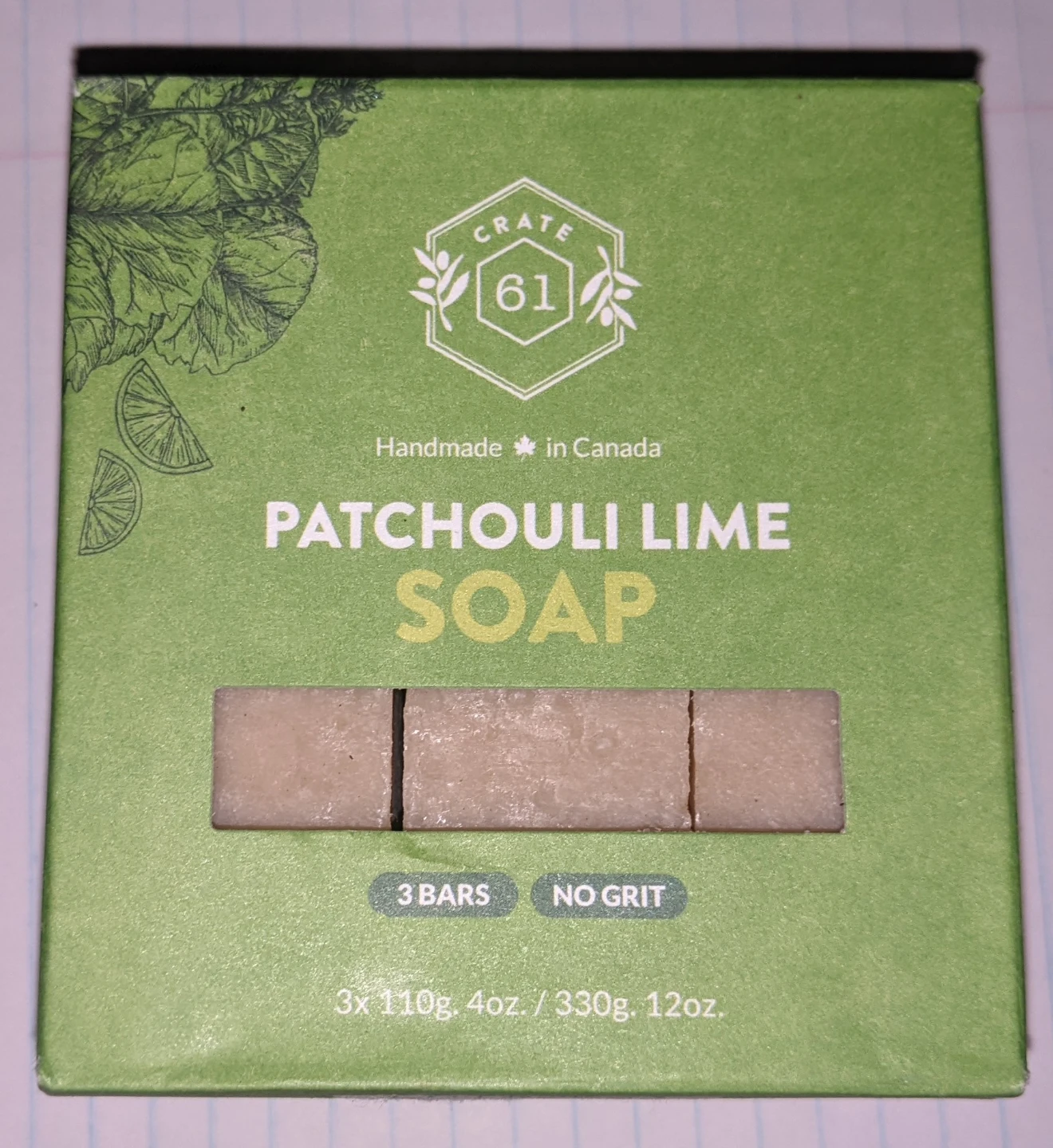 Crate 61 Patchouli Lime Soap 3 Bars