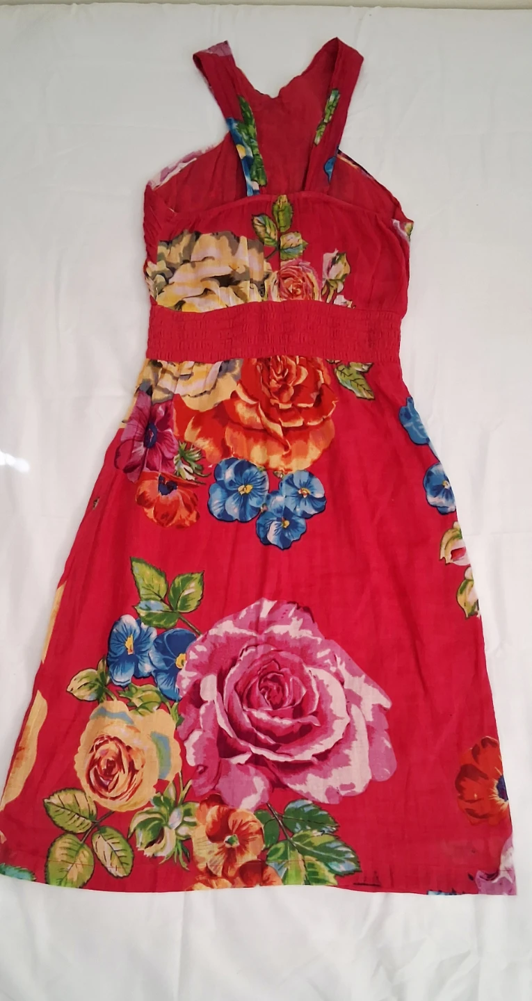 Women's Fuschia Floral Halter Dress - photo 3