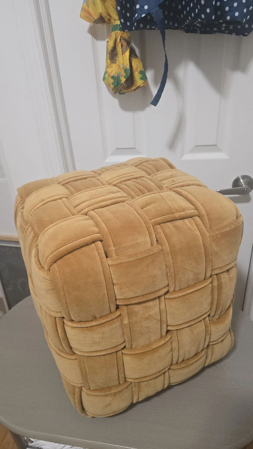 Woven Cube Ottoman