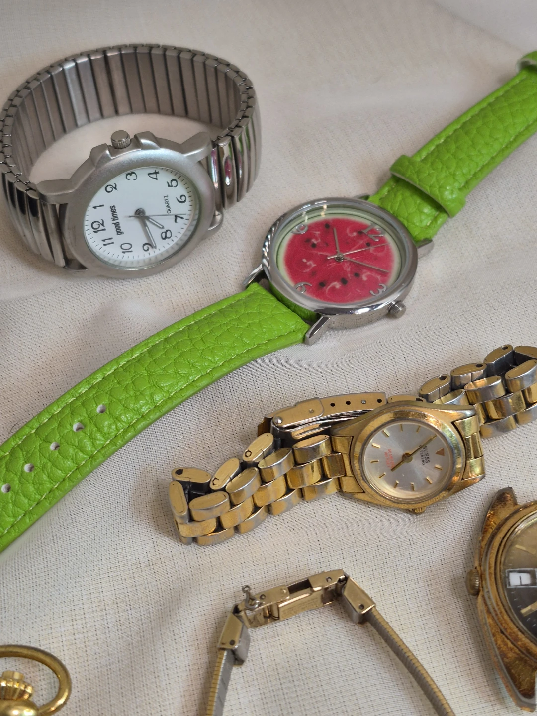 Mix Misc. Lot of 10 Watches, Working Not Working Parts - photo 4