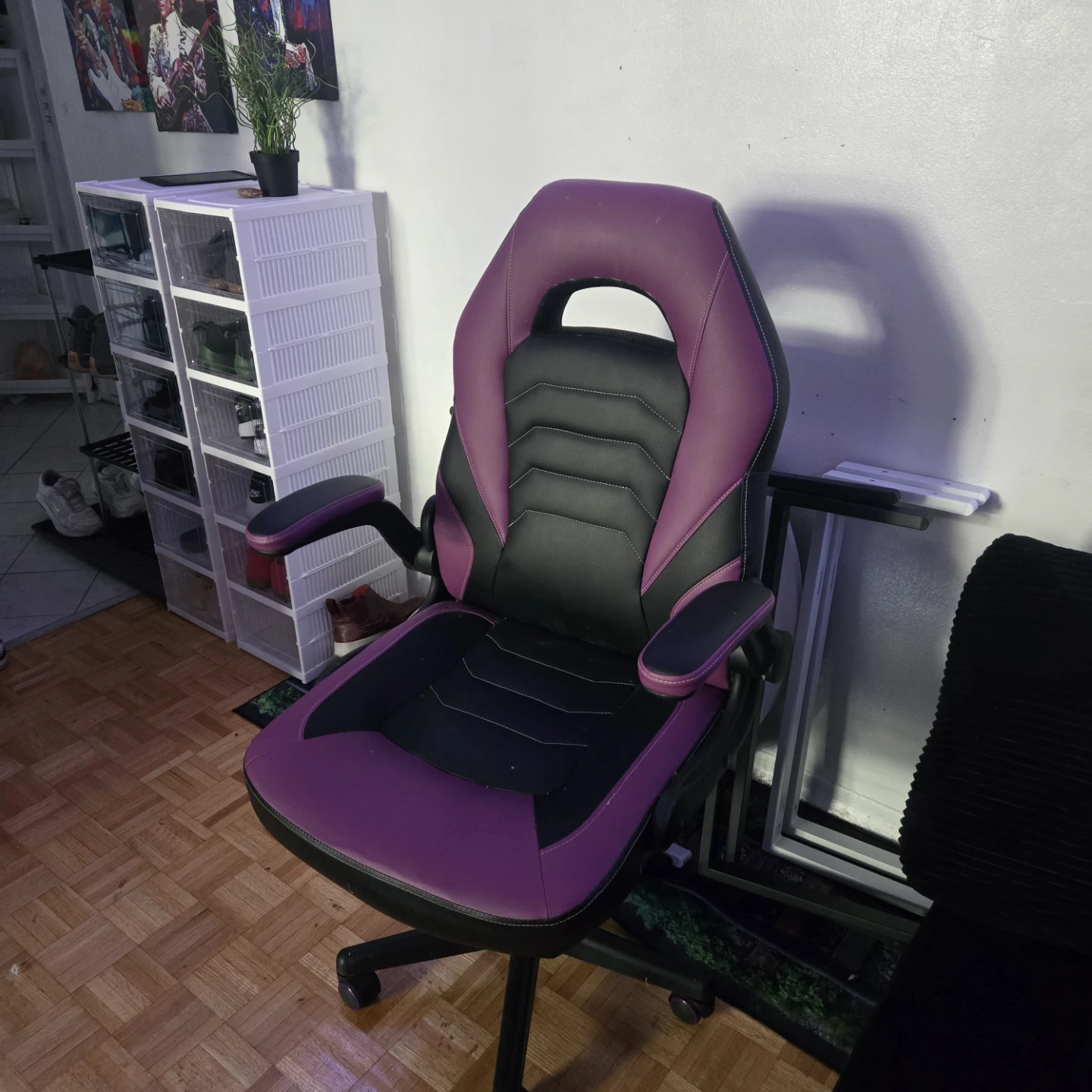 Purple comfy desk chair - photo 2