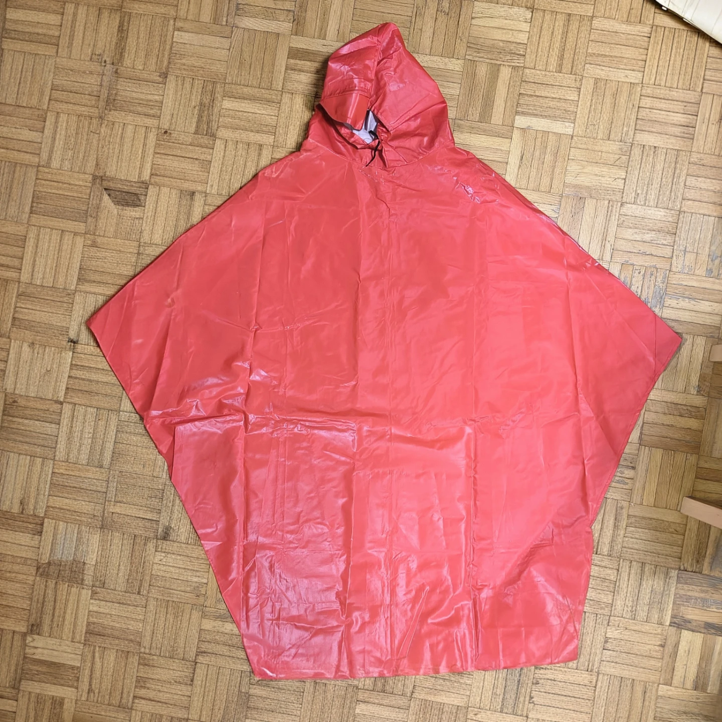Red Orange Motocyclist Rain Poncho