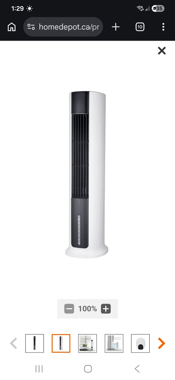 Portable Evaporative Air Cooler, Tower Fan & Humidifier - photo 2