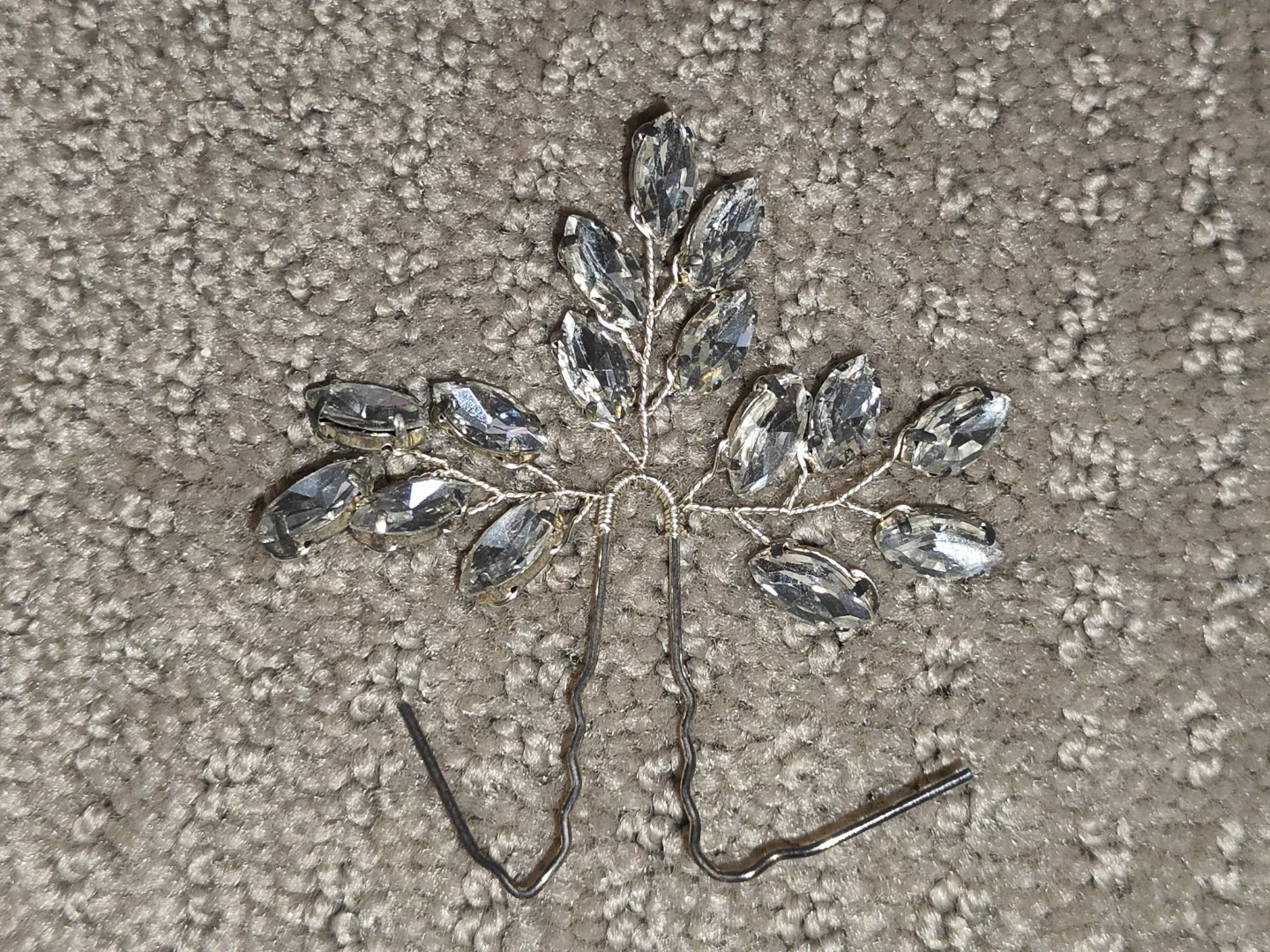 Flower Bridal Hair Pin / Wedding Leaf Hair Accessory Headpiece