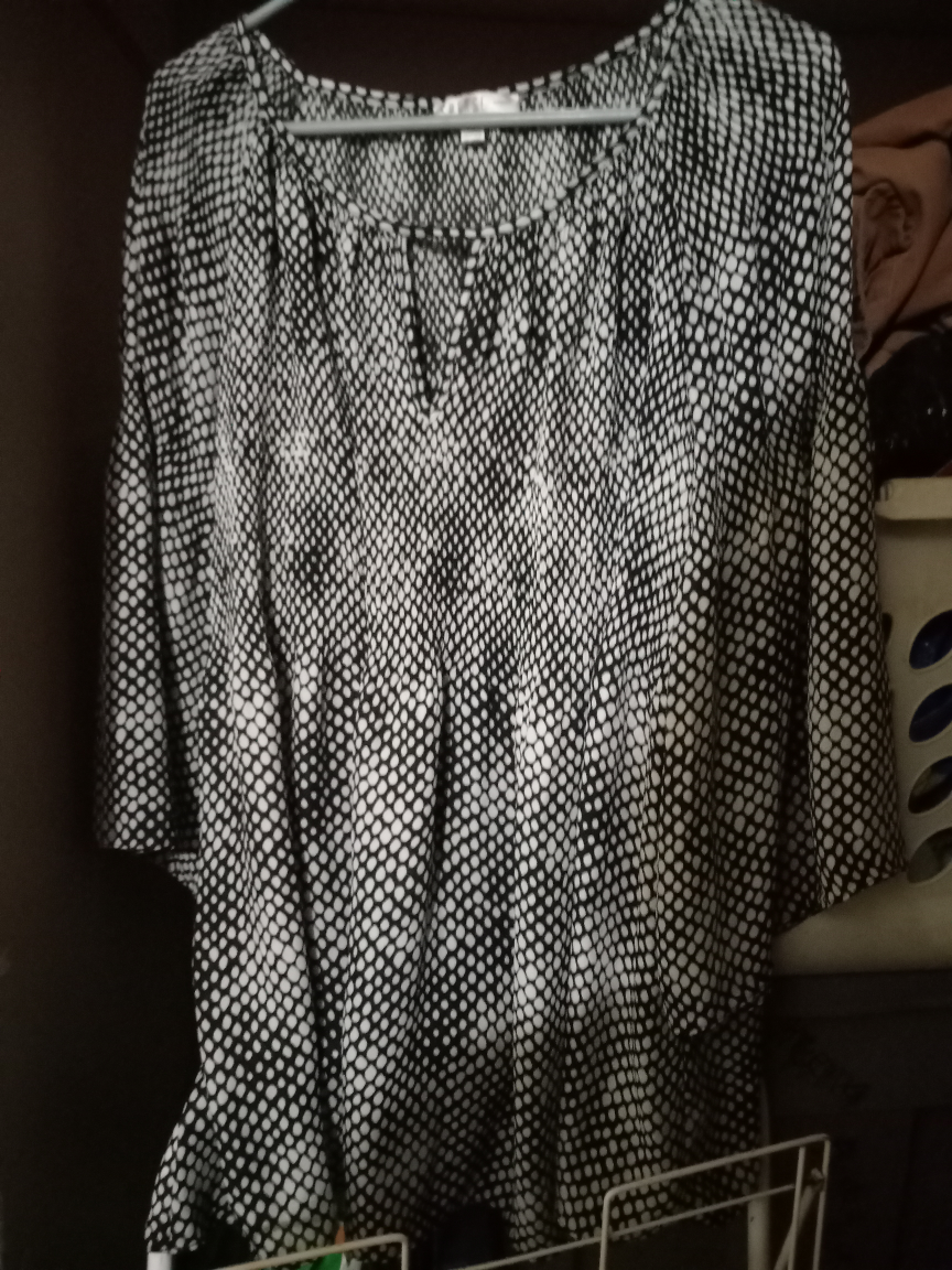 White and Black Polka Dot Blouse