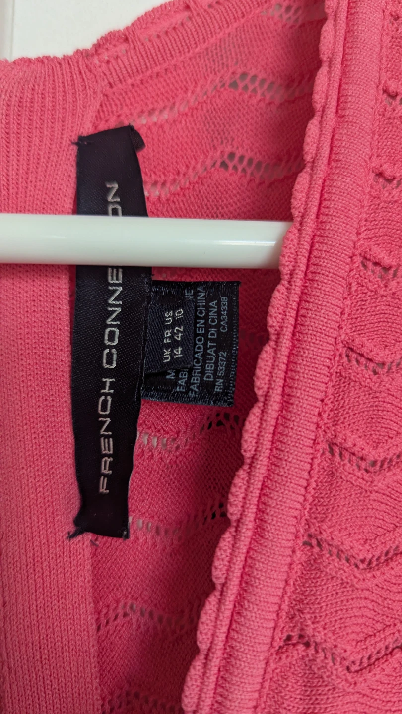 French Connection Pink Knit V-Neck Dress - photo 3