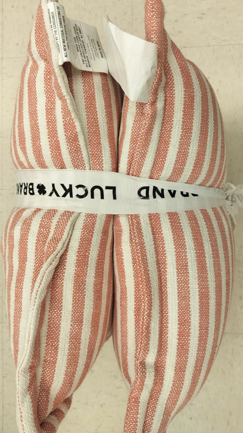 Lucky Brand Set of Two Cotton Decorative Pillows - Stripe