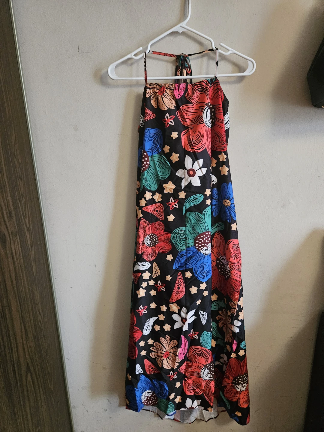 Women's Black Floral Maxi Dress - photo 4