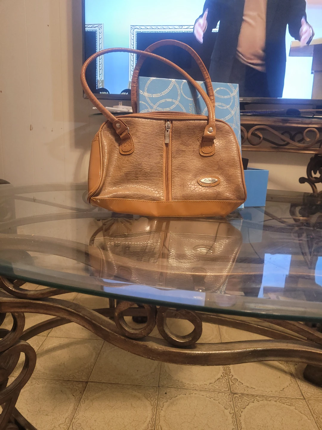 Tan Satchel Handbag