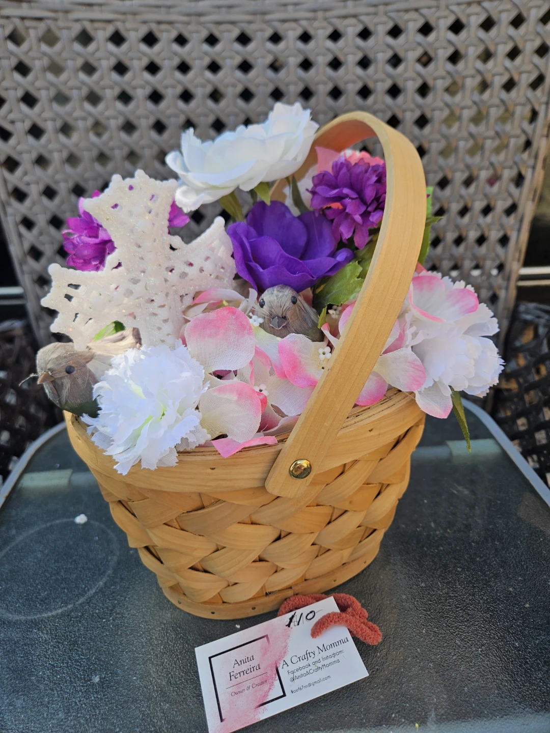Faux Flower Basket Arrangement - photo 2