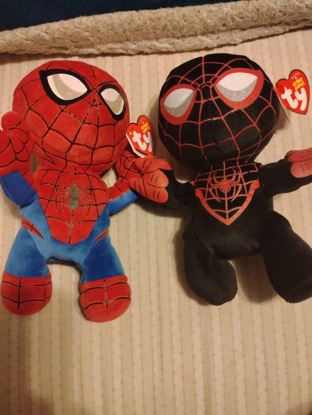 Spiderman and Miles Morales plush