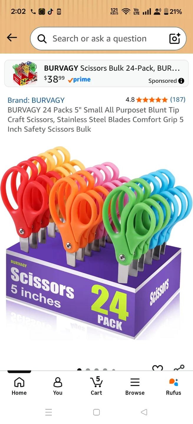 Stainless Steel Scissors - 24 Pack