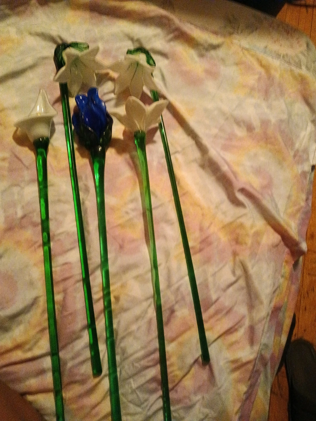 Set of 5 Glass Flower Stems - photo 2