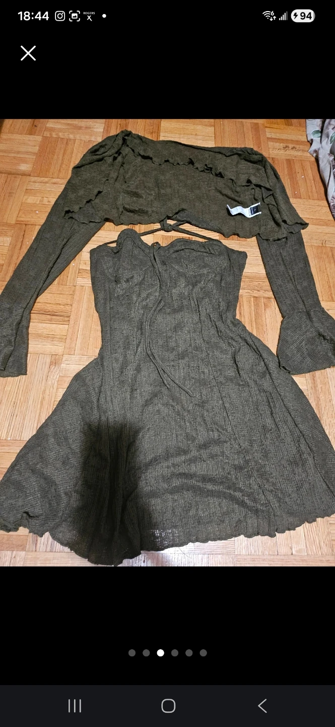 Olive Green Dress with Bolero - photo 2