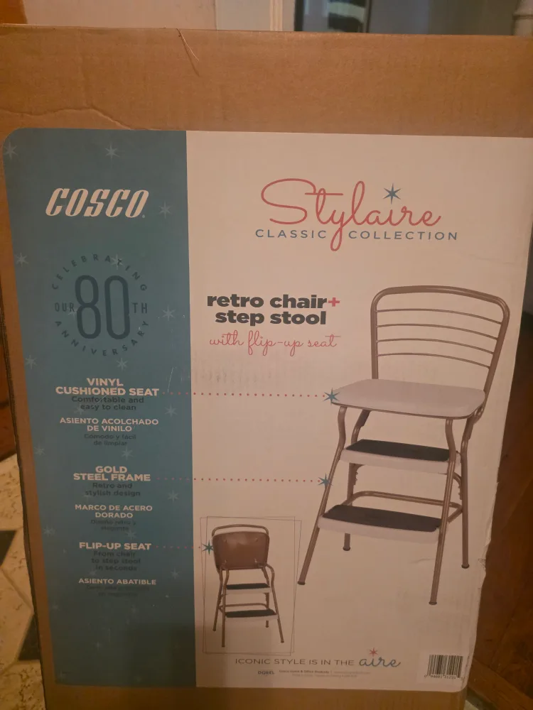 COSCO Retro Chair+ Step Stool with Flip-Up Seat - photo 2