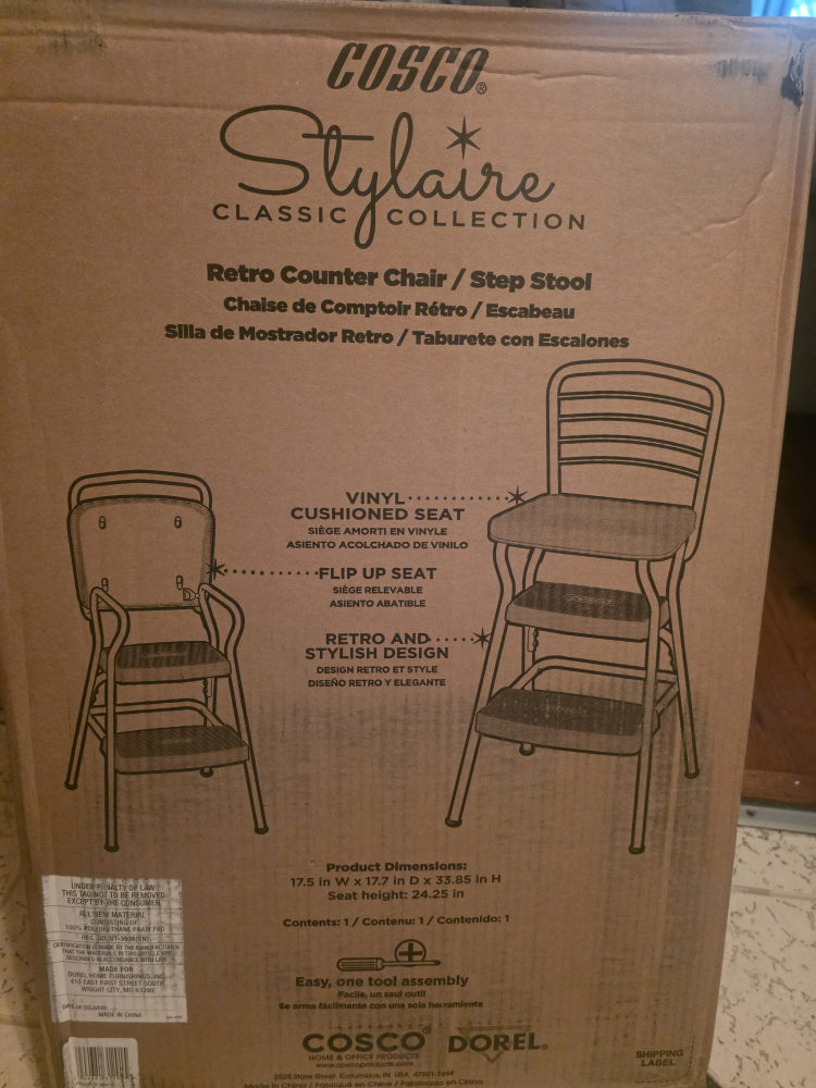 COSCO Retro Chair+ Step Stool with Flip-Up Seat - photo 3