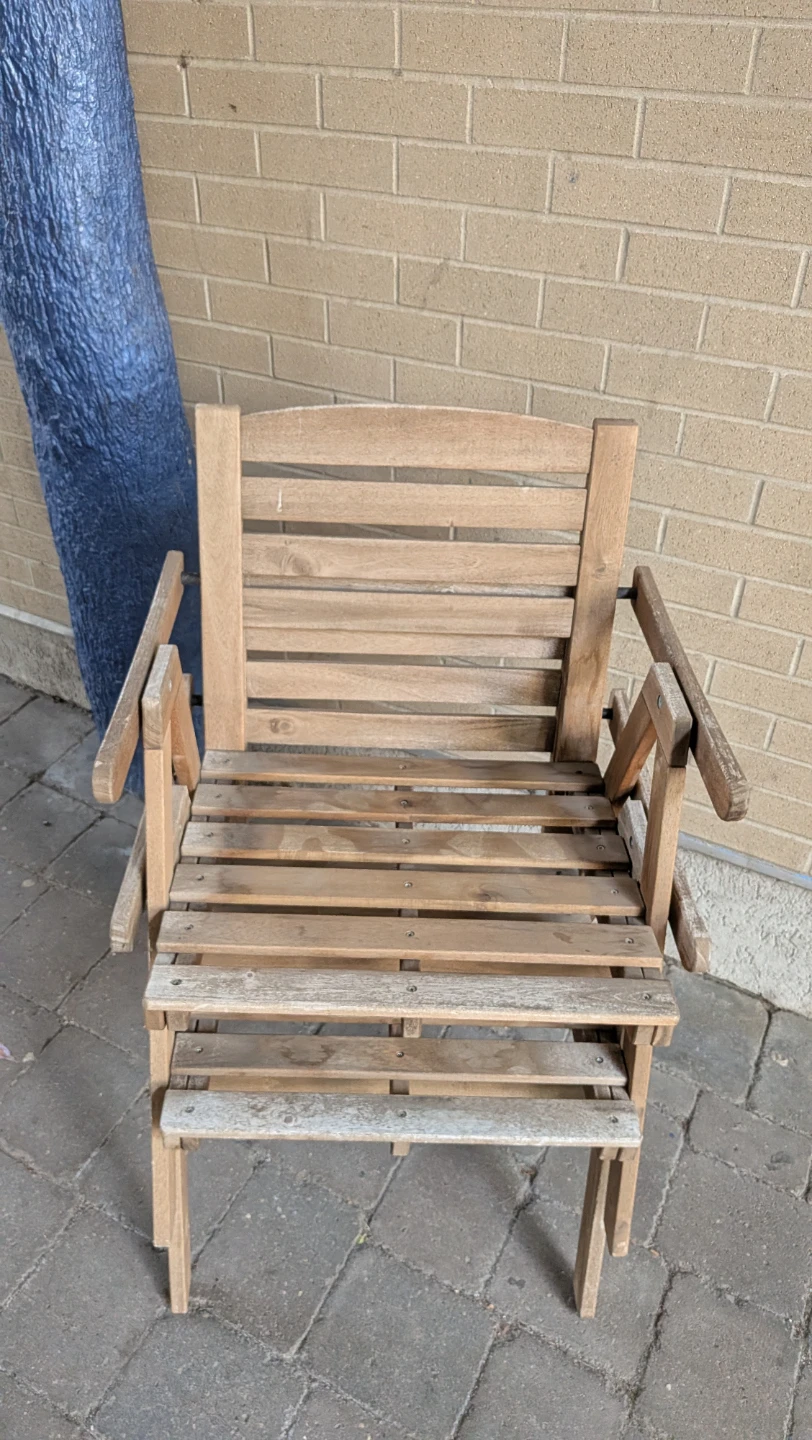 Wooden Folding Patio Chairs (Set of 2) - photo 3