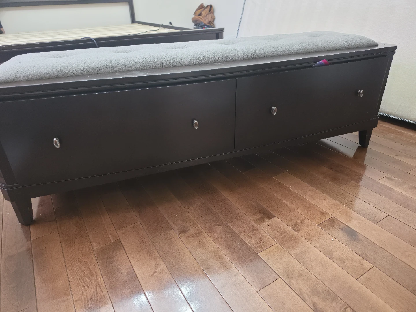 Storage Bench with Tufted Seat