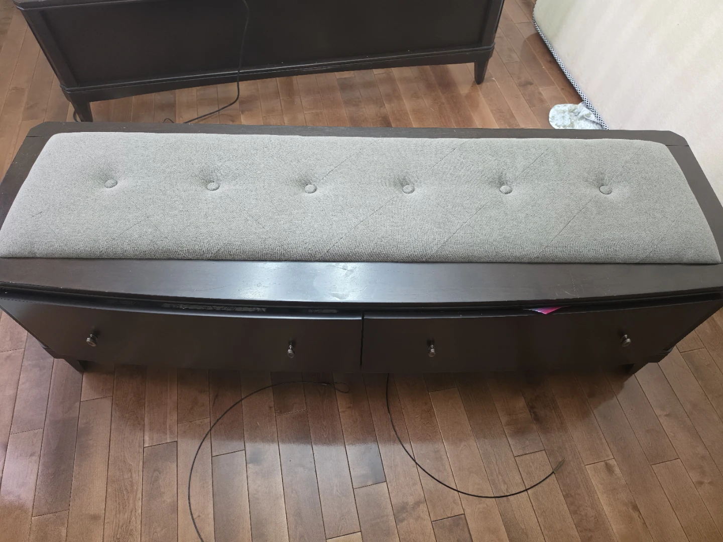 Storage Bench with Tufted Seat - photo 3