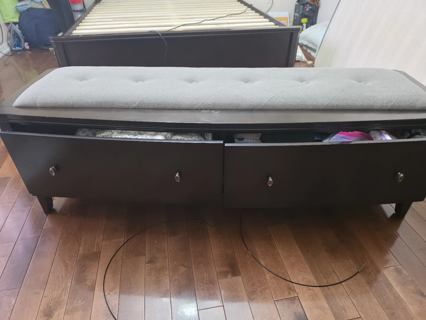 Storage Bench with Tufted Seat - photo 4