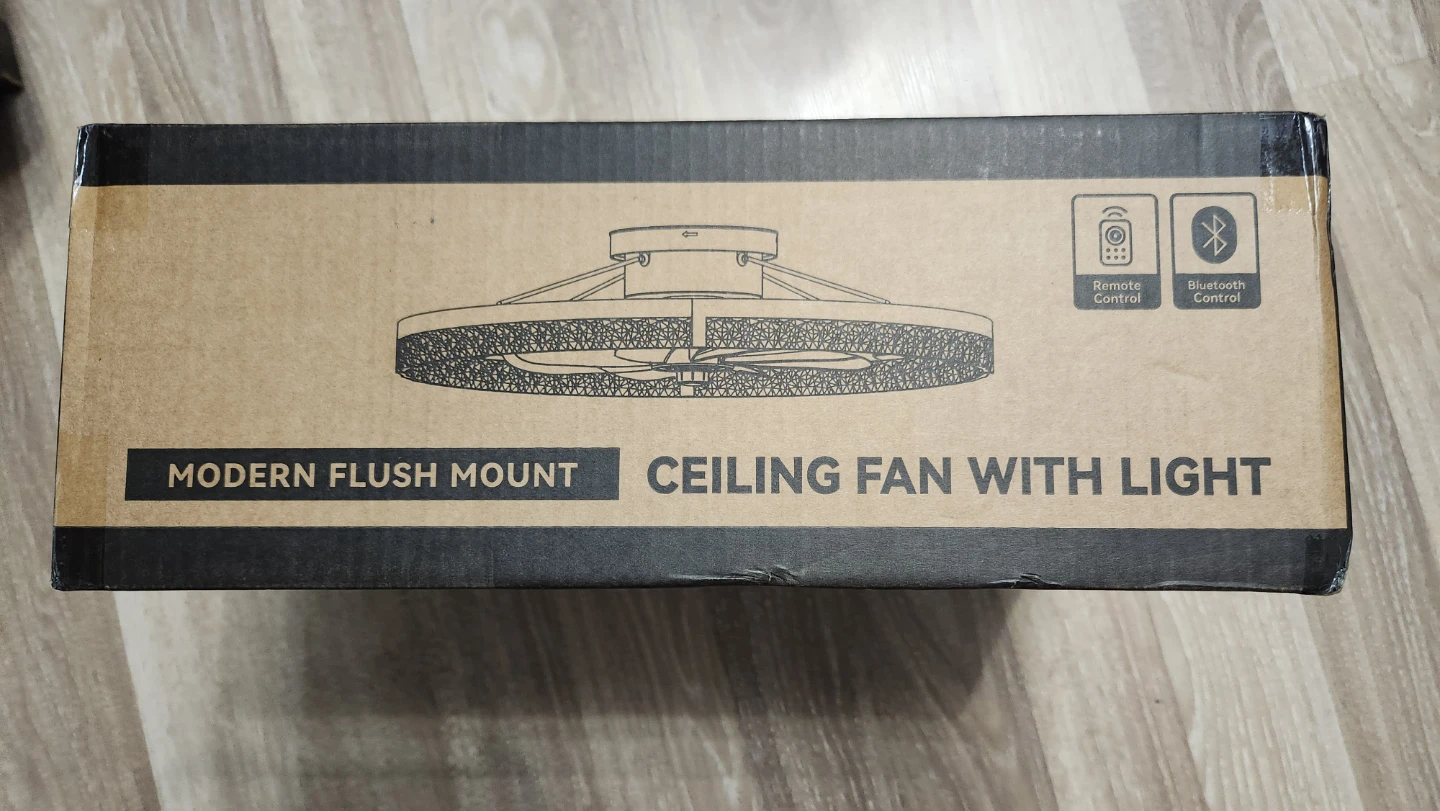 Addlon Modern Flush Mount Ceiling Fan with Light