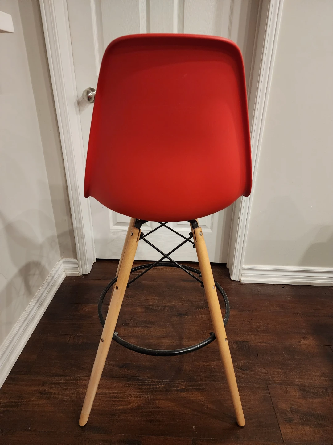 Pair of Red Bar Stools - photo 3