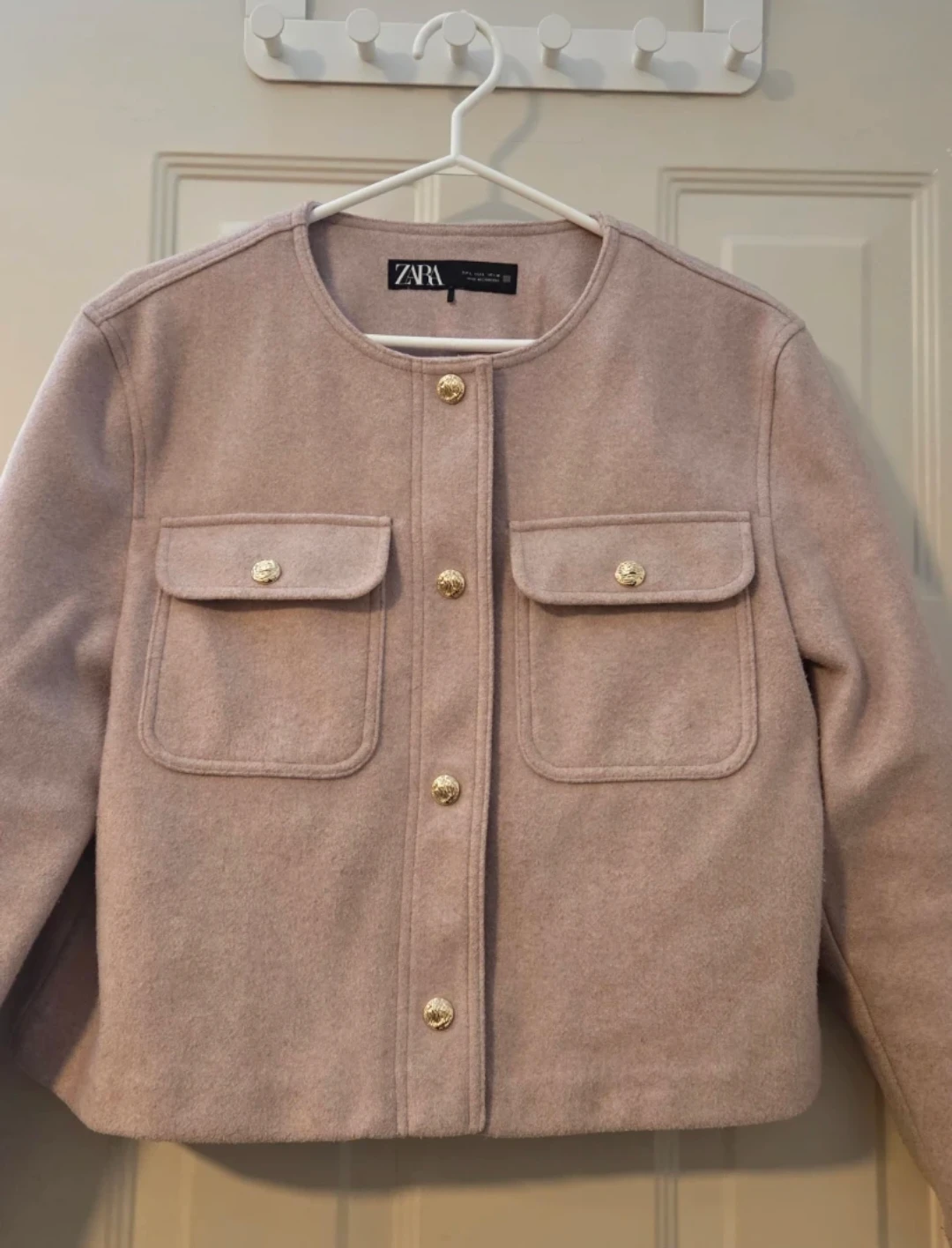 Zara Women's Pink Button-Up Jacket