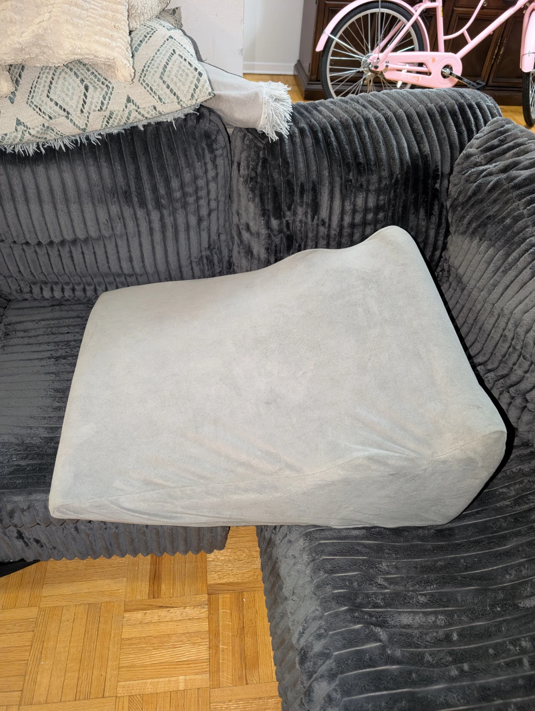 Light Grey Lumbar Support Pillow
