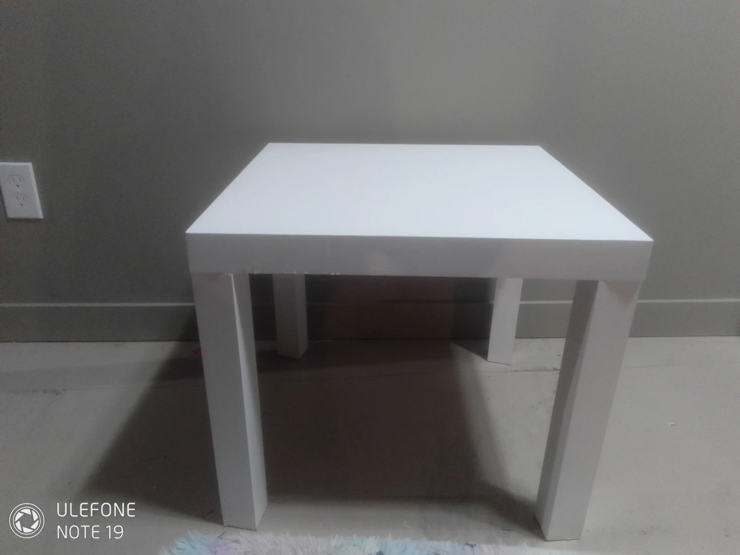 White Square IKEA Side Table