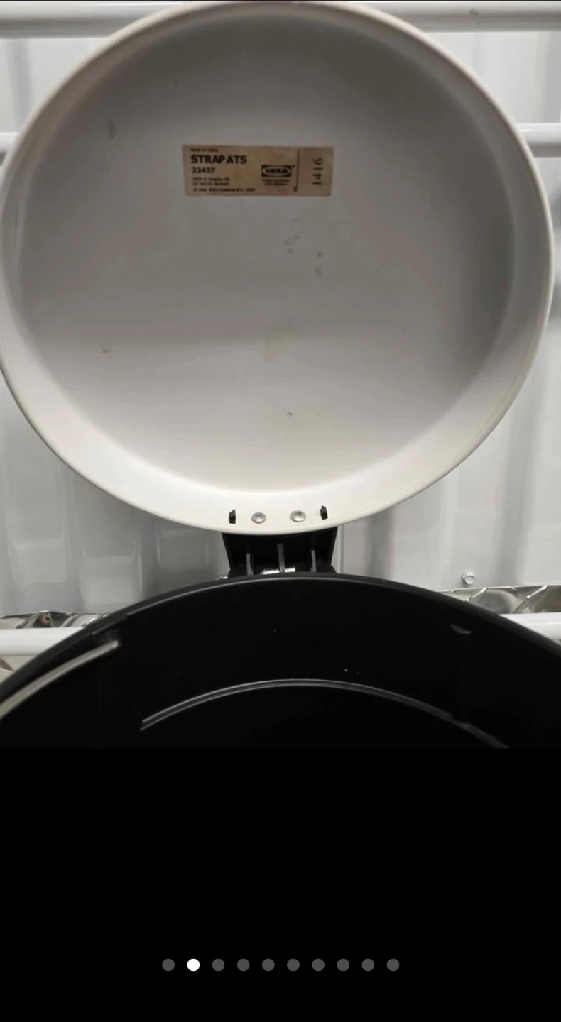 IKEA STRAPATS White Small Step Trash Can Bin (Minor Rust) - photo 4