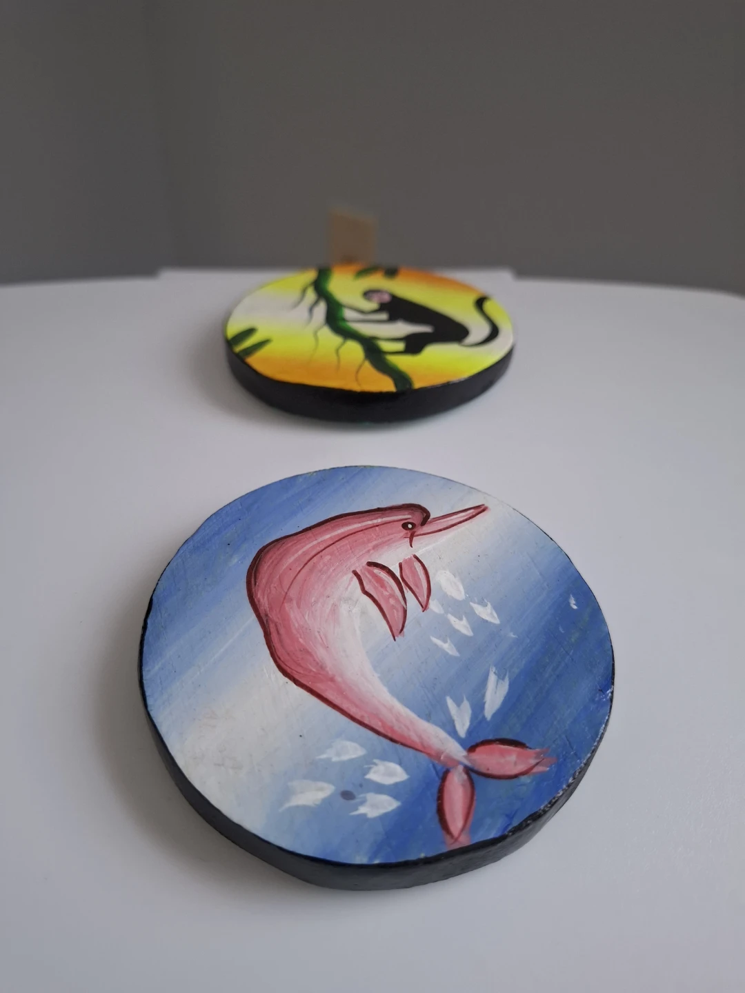 Hand-painted Coasters with Tropical Animals (Set of 4) - photo 2