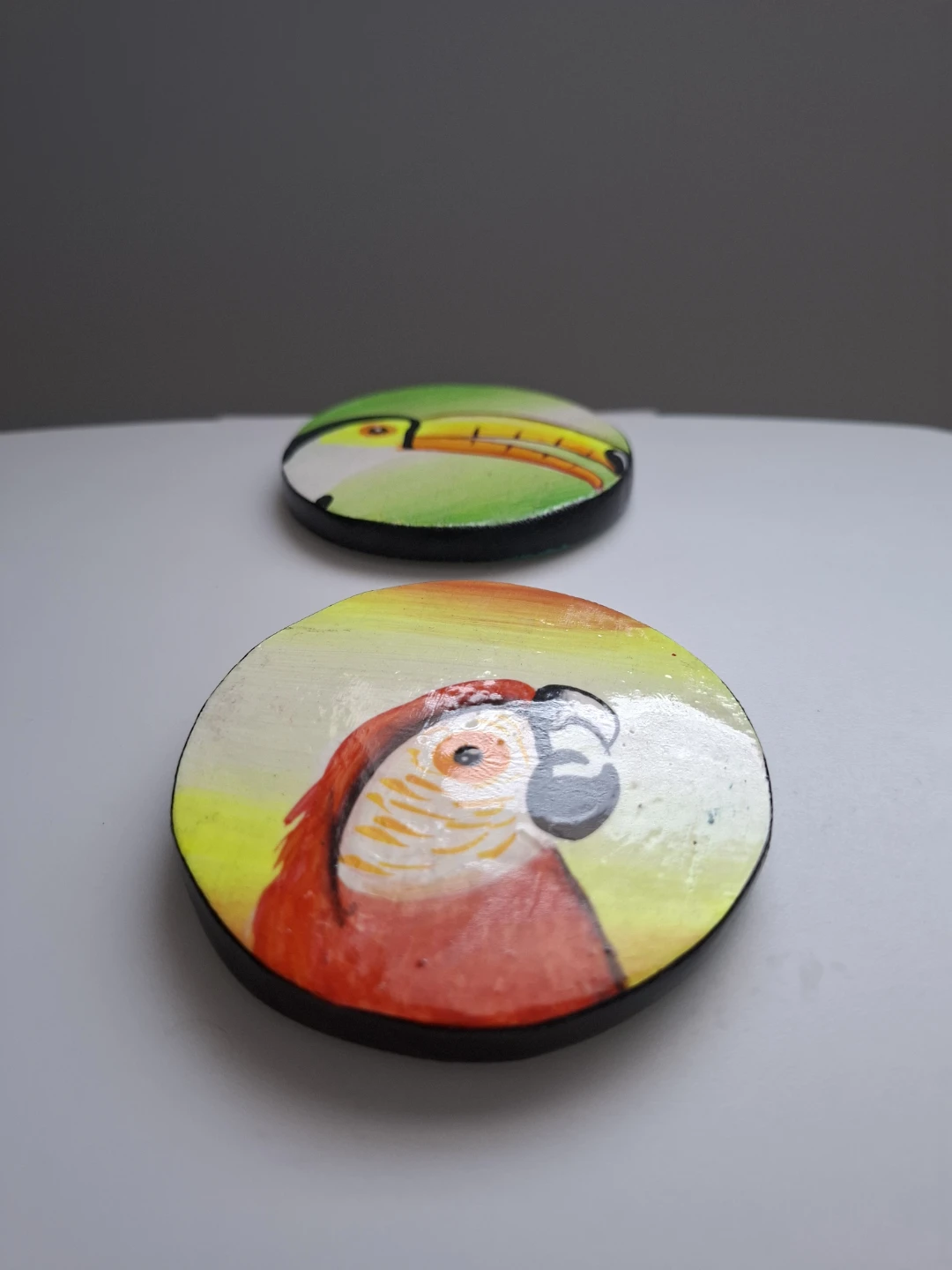 Hand-painted Coasters with Tropical Animals (Set of 4) - photo 3