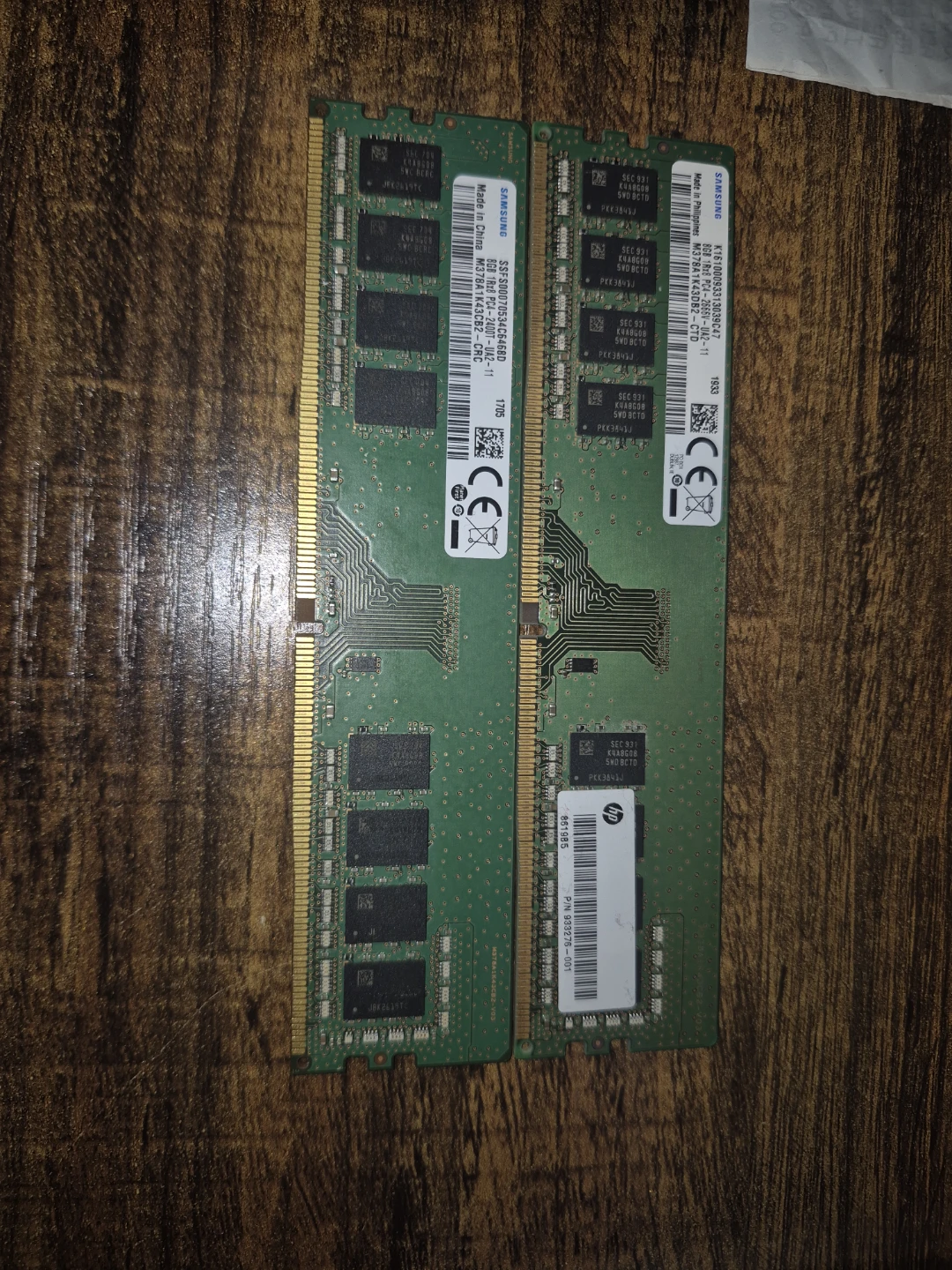 16GB (2×8GB) Samsung DDR4 Desktop RAM – $50