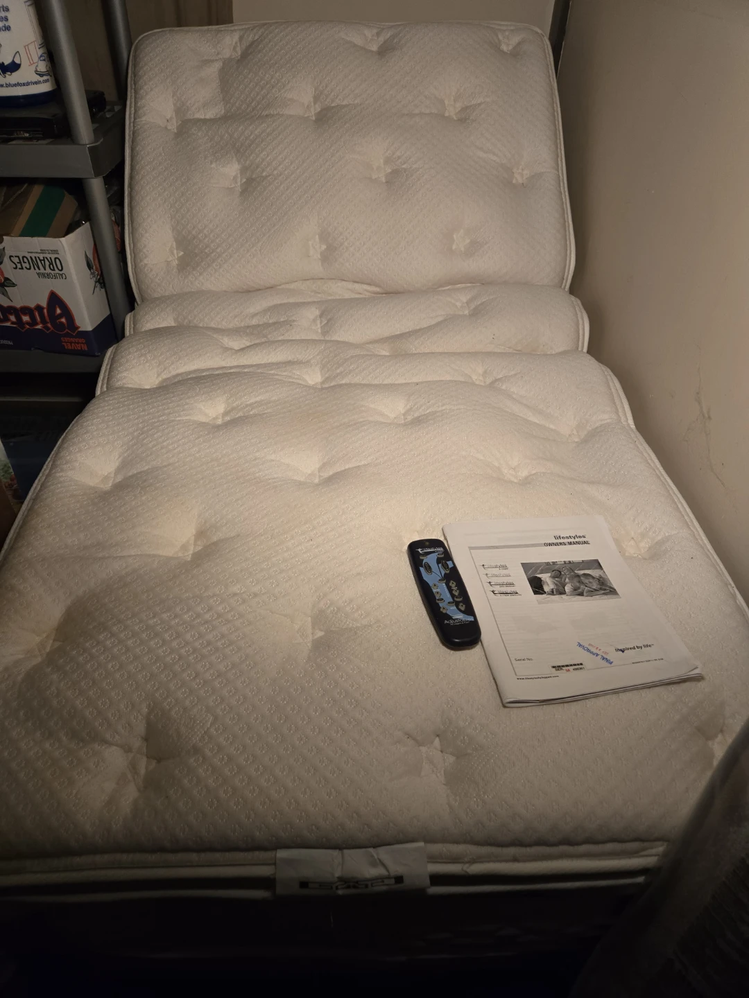 Lifestyles Adjustable Bed with Remote and Manual