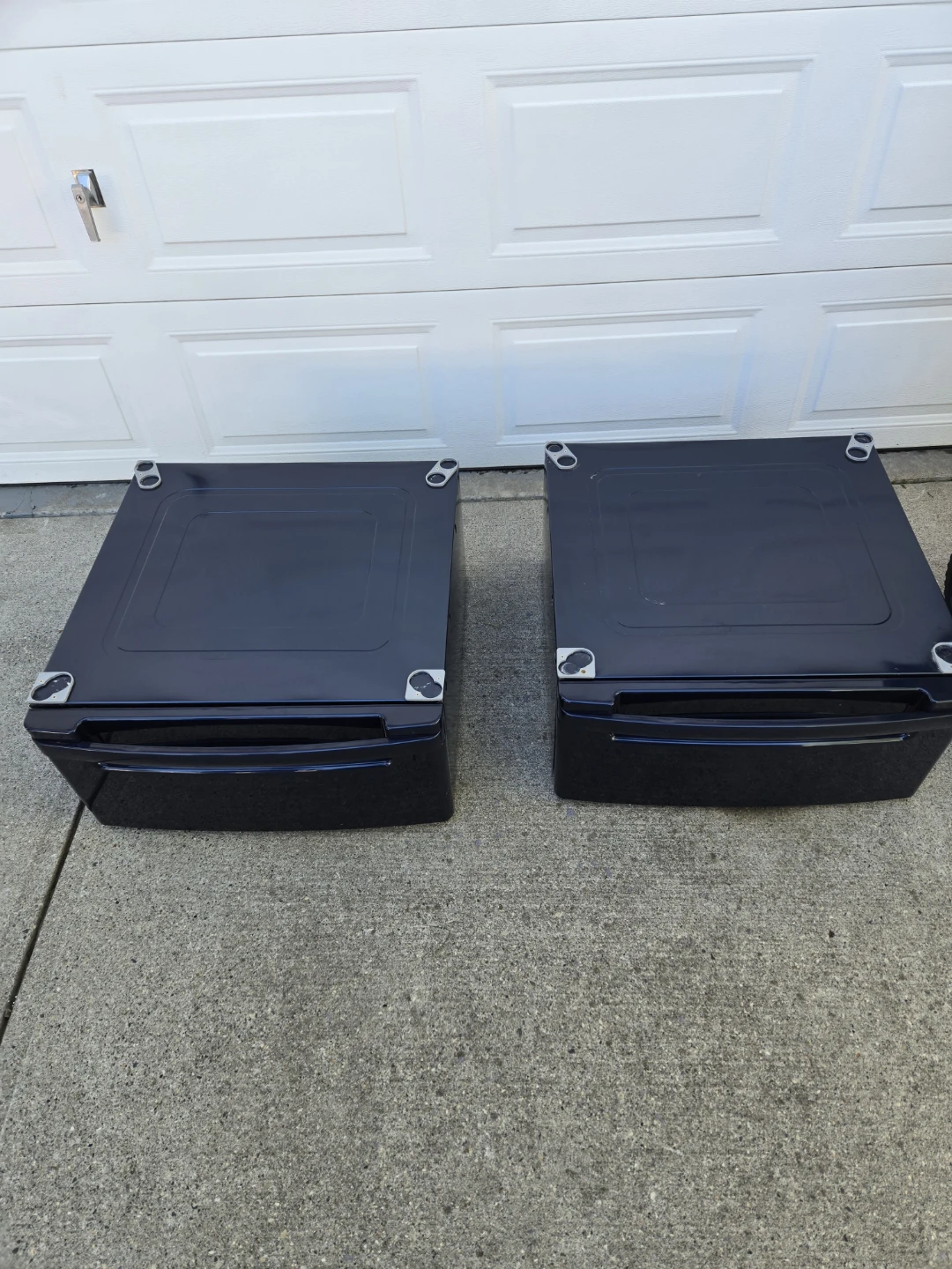 LG washer and base storage stands - photo 2