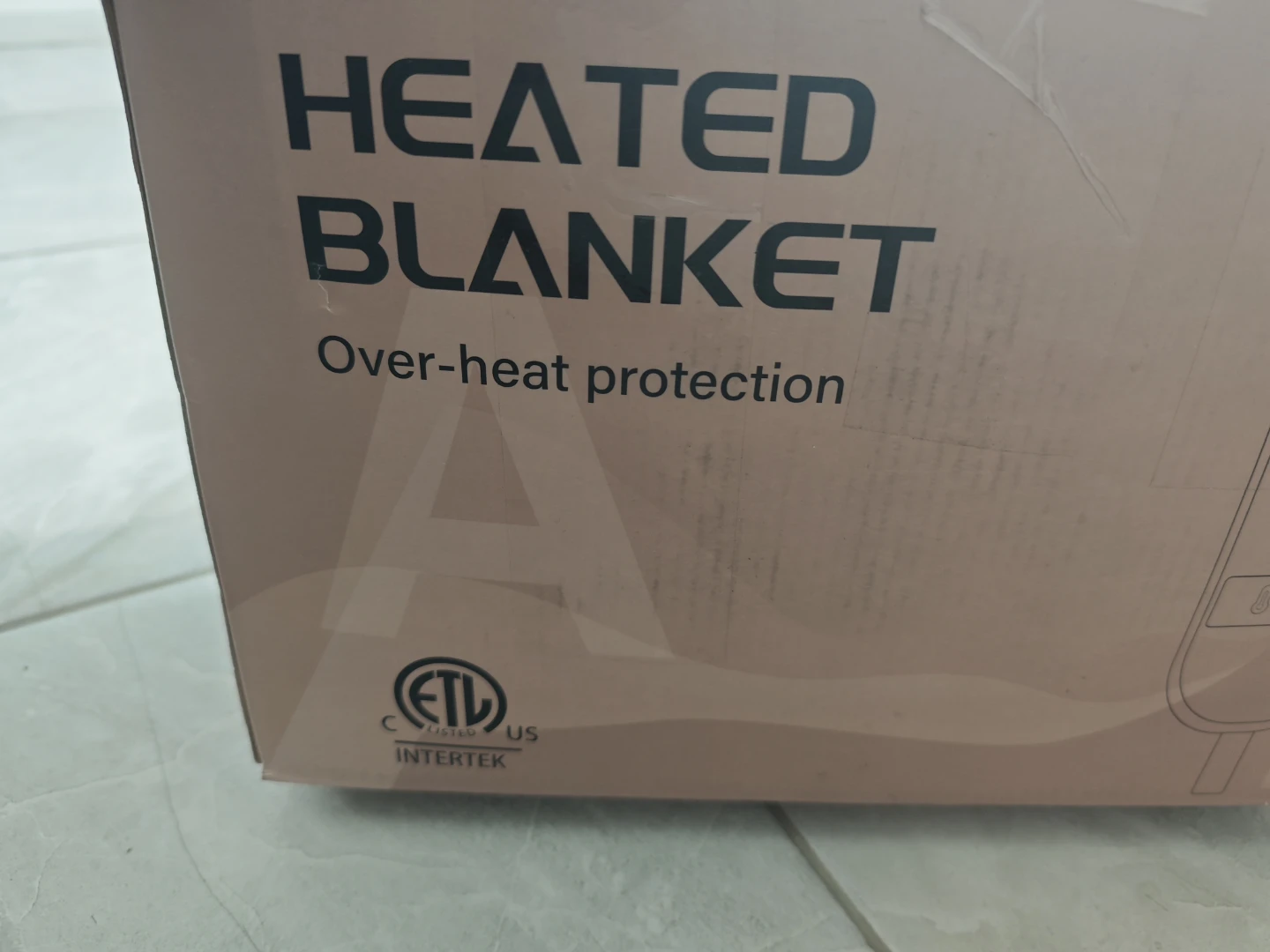 Grey Heated Blanket Throw