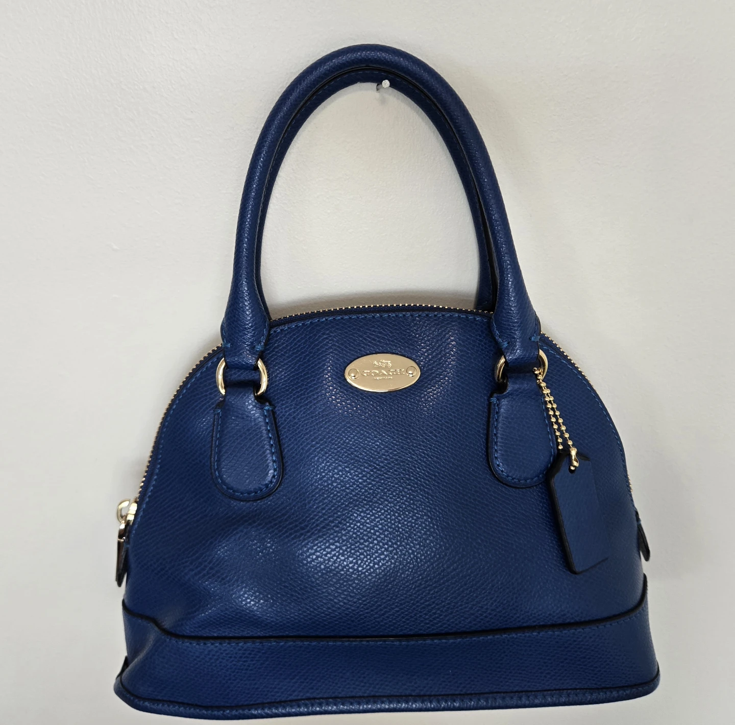 Coach Blue Leather Dome Satchel Handbag - photo 2