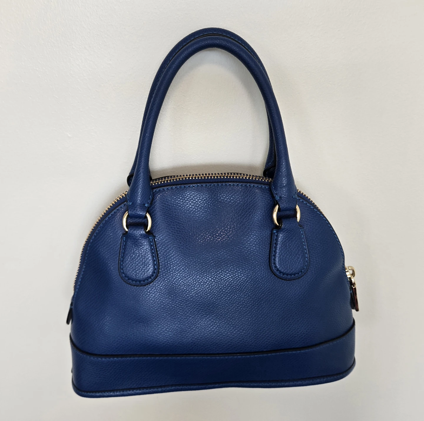 Coach Blue Leather Dome Satchel Handbag - photo 3