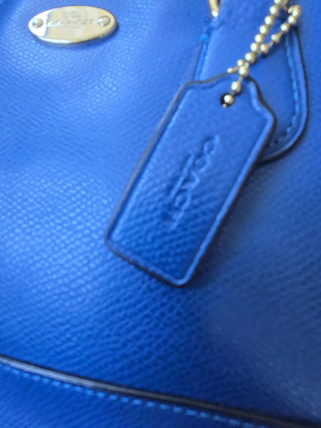 Coach Blue Leather Dome Satchel Handbag - photo 4