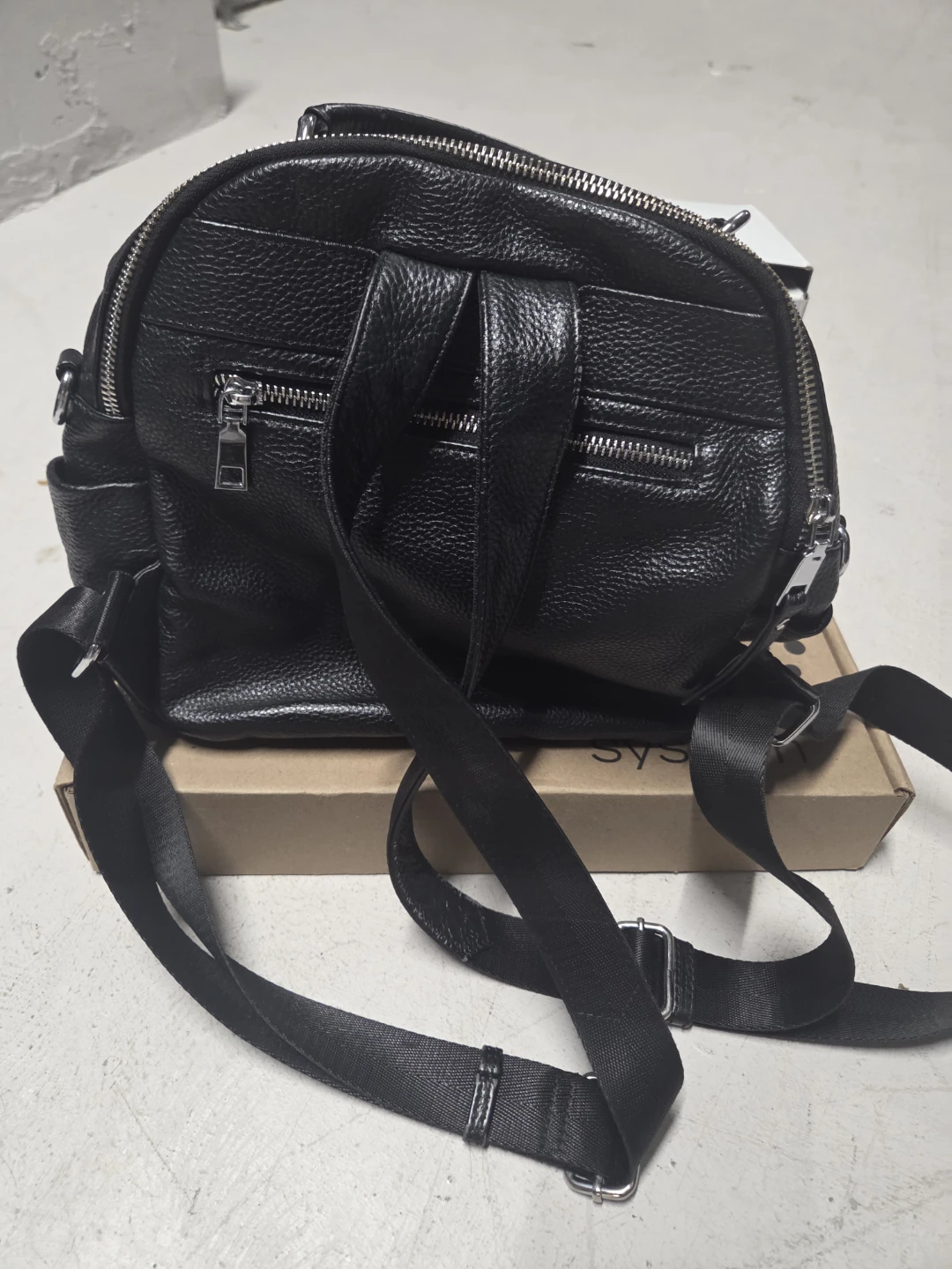 Black Leather Backpack - photo 5