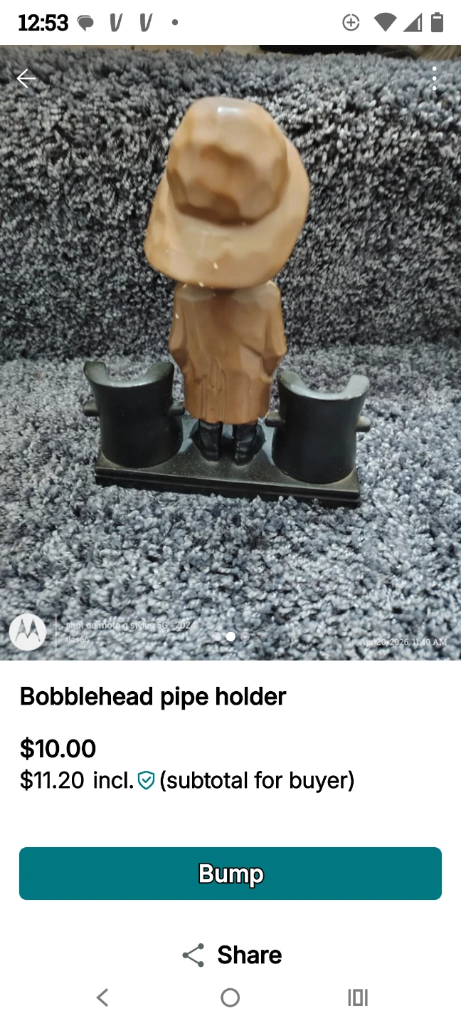 Vintage Bobblehead Pipe Holder - photo 2
