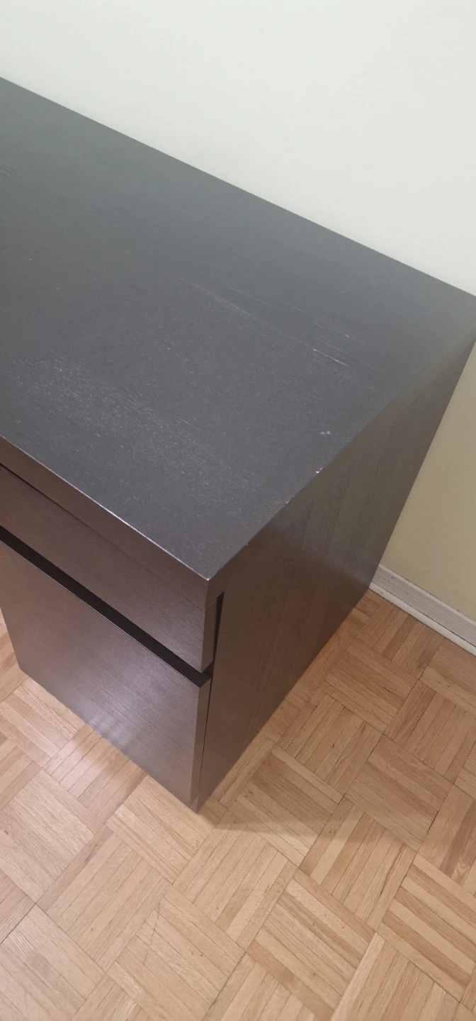 Dark Brown/Black Desk with Drawers and Chair ( IKEA ) - photo 4