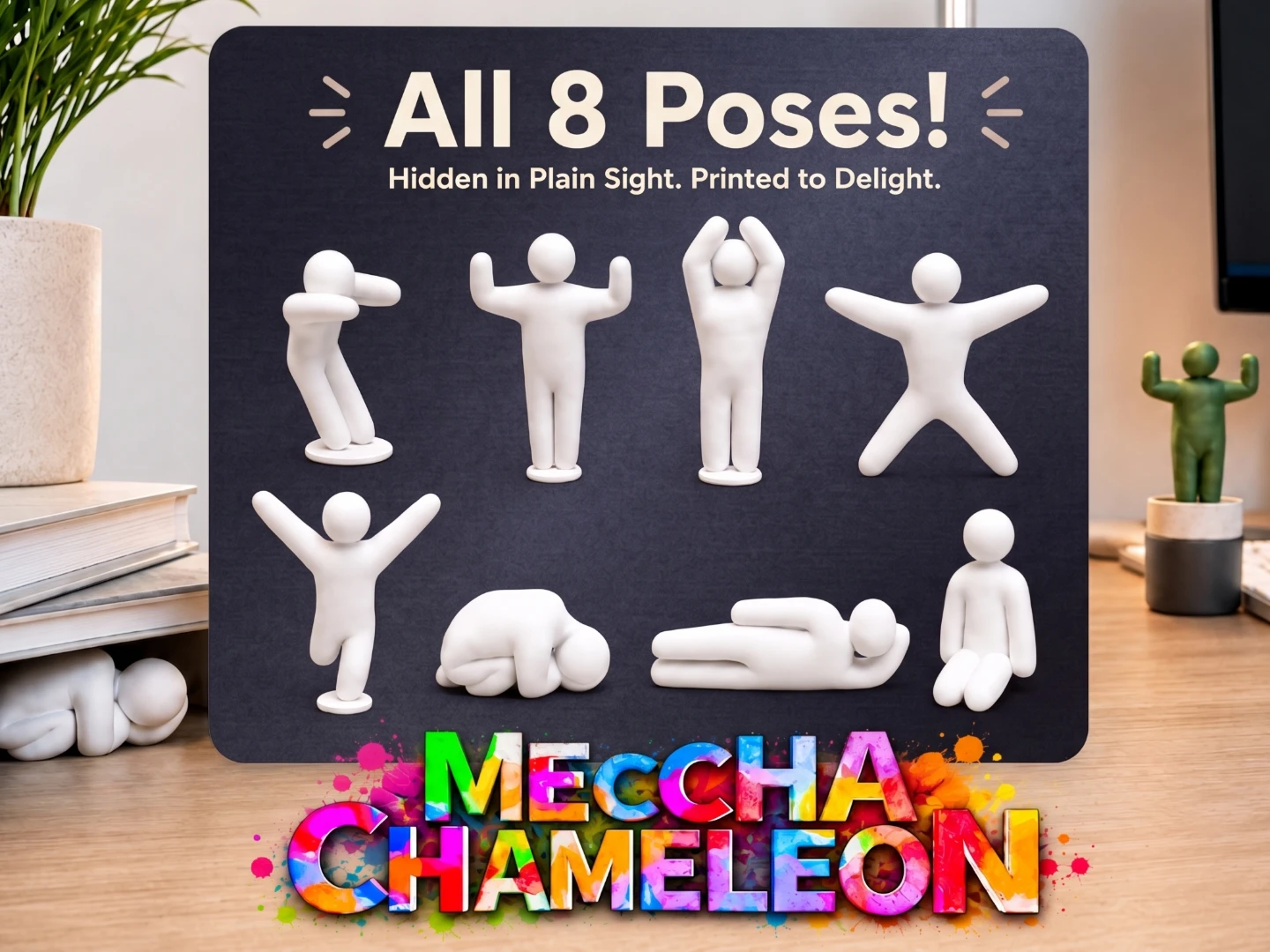 Meccha Chameleon Game Character hide figures