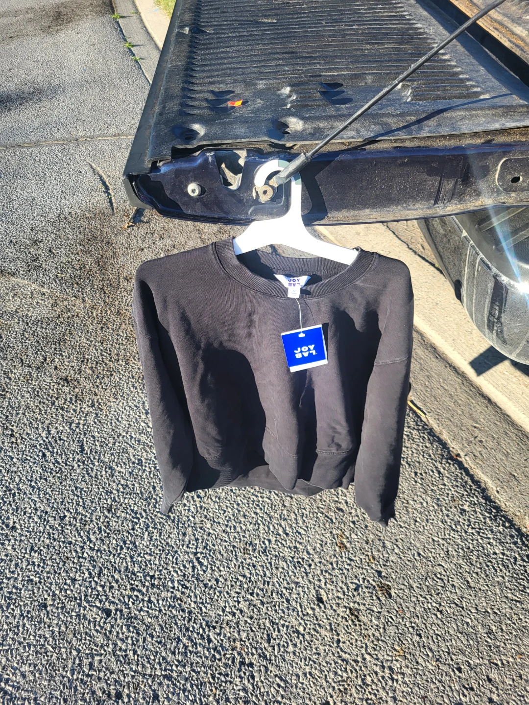 Black JOY DAY Crewneck Sweater