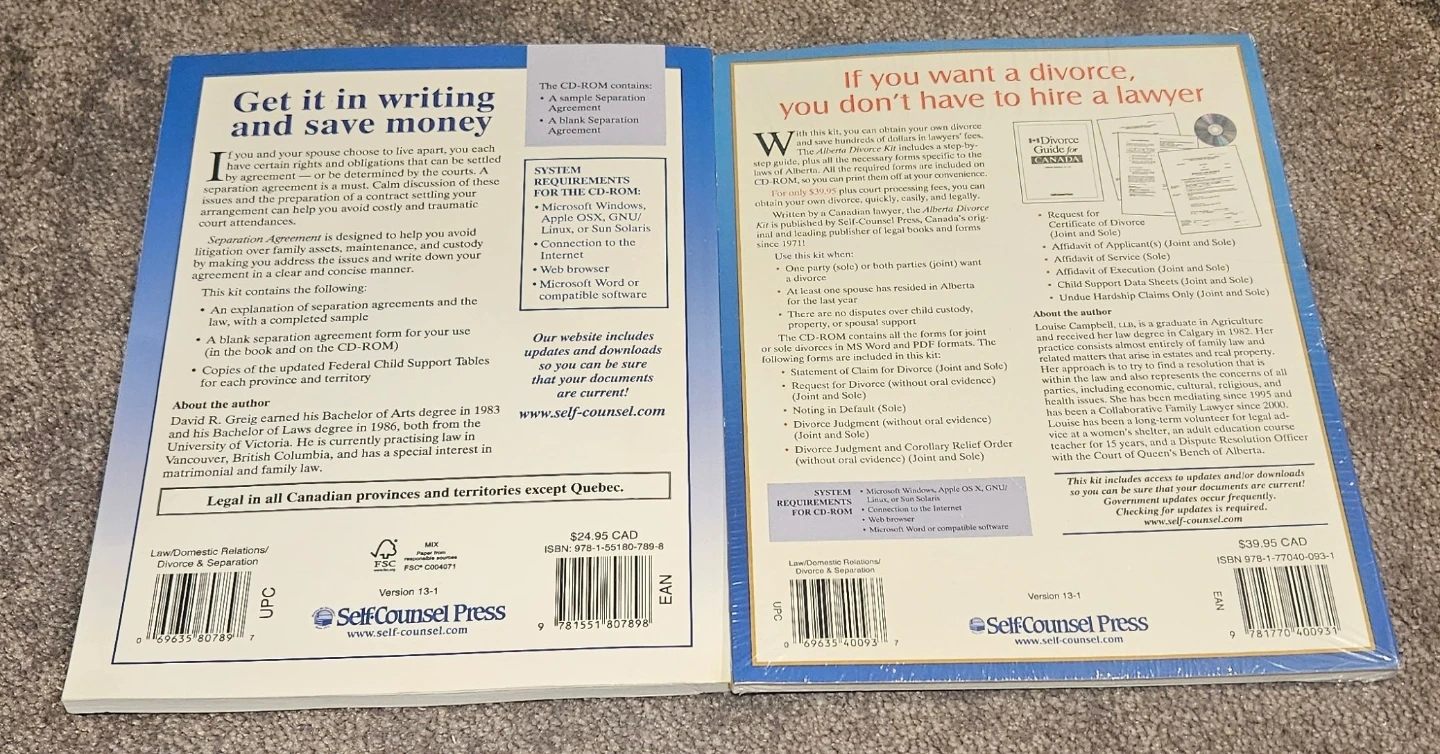 Separation Agreement Kit & Alberta Divorce Kit - photo 2
