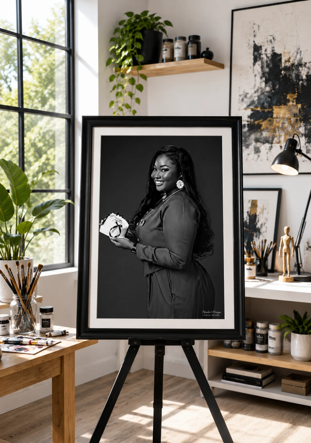 Custom Framed Portrait Drawing