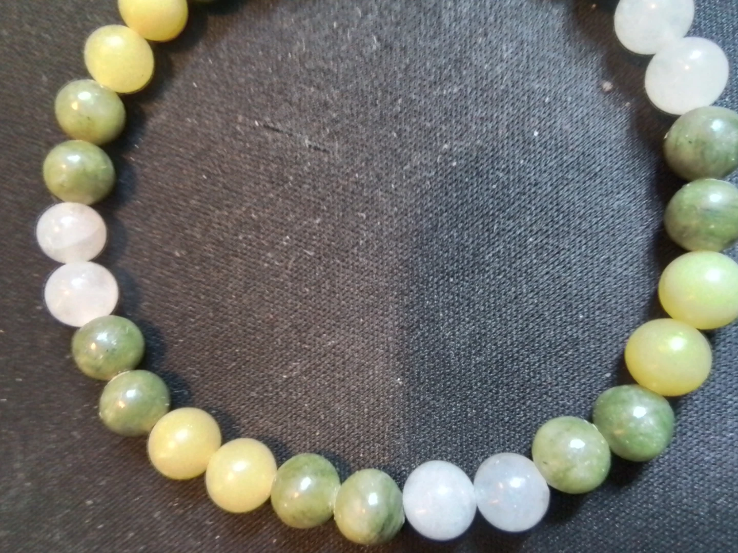 Tri-Color Jade Stretch Bracelet - photo 2